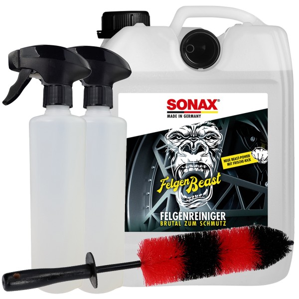 SONAX 5 Liter Felgenbeast Felgenreiniger Felgenbürste Sprühflaschen